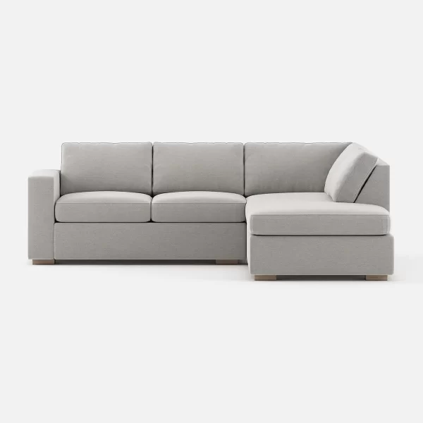Glozin II Sectional Sofa in Latex—Gray
