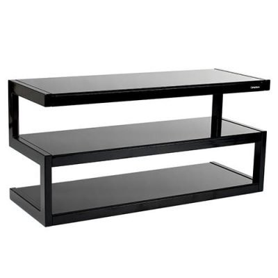 Norstone Esse 1100mm AV Furniture In White/Oak, Black/Walnut & Black/Black Glass, Black/Frosted Glass, White/Black Glass