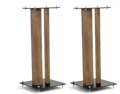 Pair Of Norstone Stylum 2 60cm High Steel Loudspeakers Stands In White, Black or Black/Oak