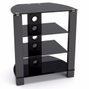 TTAP Vision 4 Shelf HiFi Stand In Black With Black Glass Stylish & Modern