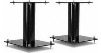 Pair Of Norstone Stylum S 28cm High Steel Loudspeakers Stands In White, Black or Black/Oak