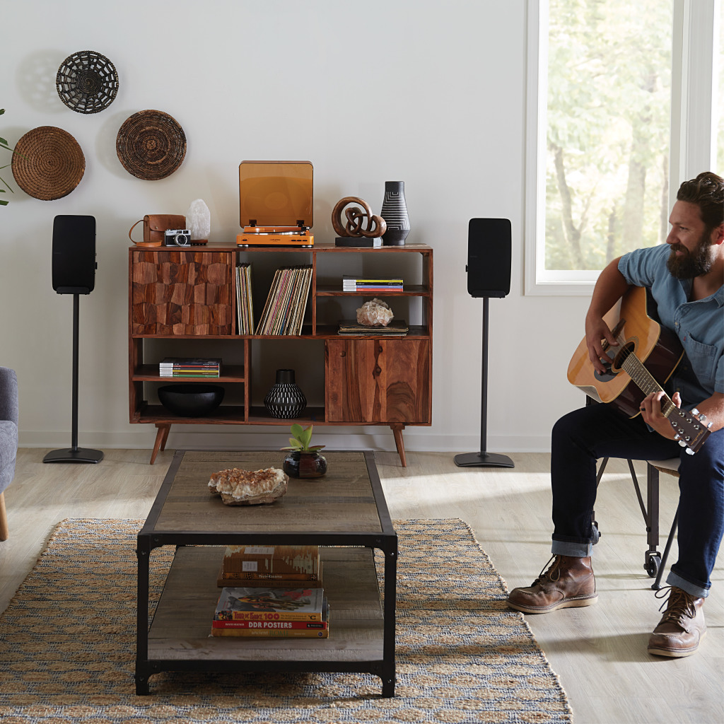 SANUS WSS52 Black or White Wireless Speaker Stands Designed for Sonos Five and Play: 5 Speakers - Image 9