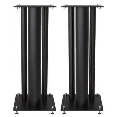 Pair Of Norstone Stylum MAX 60cm High Steel Speaker Stands In Black/Oak Or Black