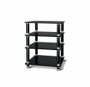 Norstone Stabbl Modular HiFi AV Unit Rack Audiophile Stand Black Tempered Glass