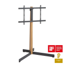 Vogels TVS 3690 Swivel Motion TV Floor Stand for 40" to 77" TVs (Oak & Black Steel)